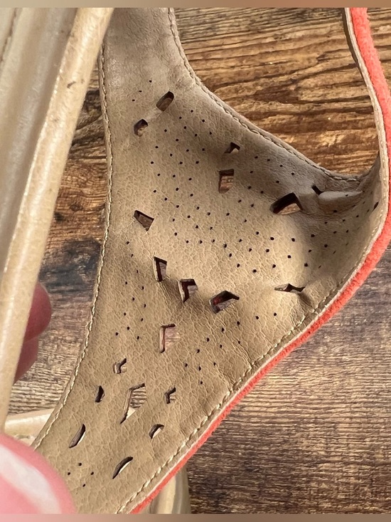 Naturalizer Sandals Leather T Strap Adjustable Hook & Loop Cutout Windham 8 - Picture 12 of 14